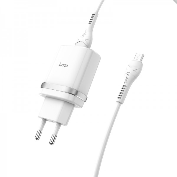HOCO C12Q Белый Micro USB ЗУ с USB (QС3.0, 3000mA)