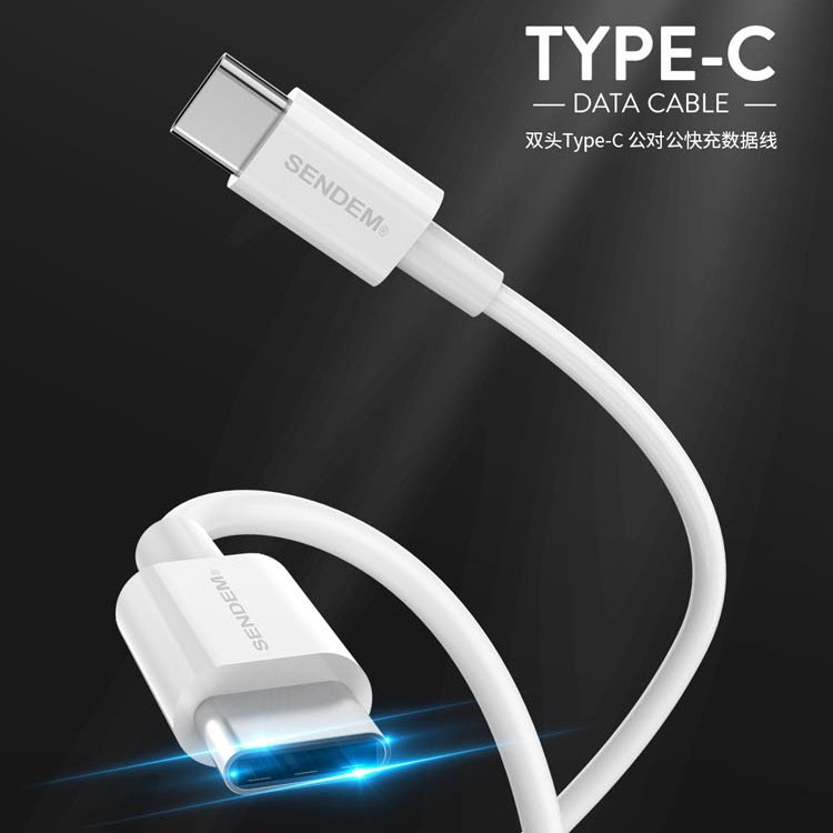 SENDEM M27 кабель USB 3A (Type-C - Type-C) 1м