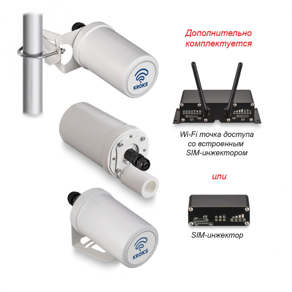 Роутер Kroks Rt-Pot RSIM DS eQ-EP с m-PCI модемом Quectel EP06-E, поддержкой SIM-инжектора