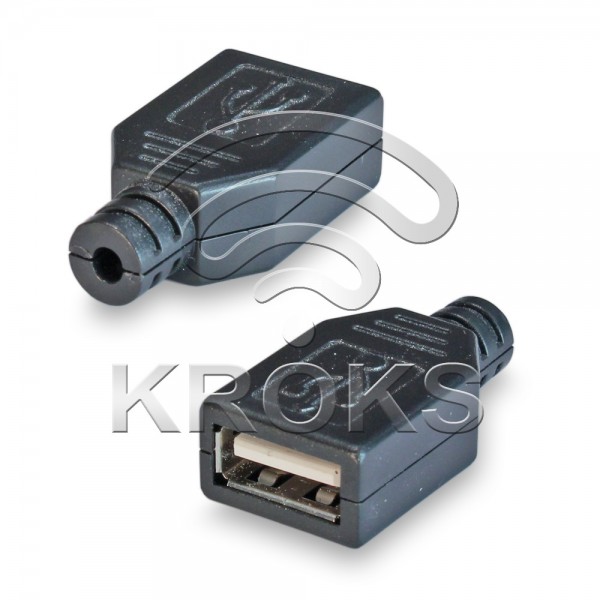 Разъем USB2.0(female) type A, на кабель