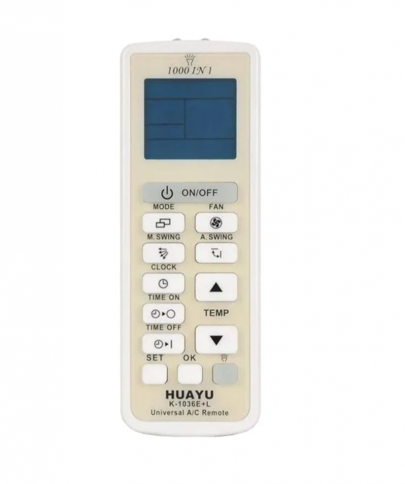 Huayu K-1036E+L NEW универсальный пульт для кондиционеров