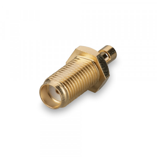Разъем SMA(female) на корпус, с гайкой, под пайку на кабель RG405 (0.086")